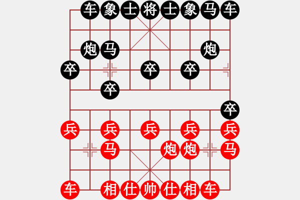 象棋棋譜圖片：哈哈[1245437518] -VS- 夜貓子[365064563] - 步數(shù)：10 