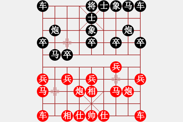 象棋棋譜圖片：我愛我家[545392734] -VS- v-兵荒馬亂[1021590134] - 步數(shù)：10 