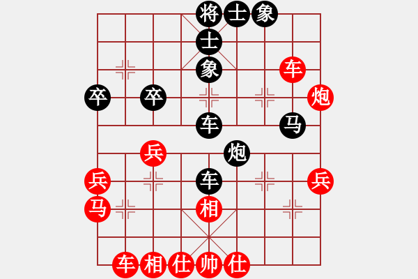 象棋棋譜圖片：chaphotai(6段)-負(fù)-尺子(4段) - 步數(shù)：40 