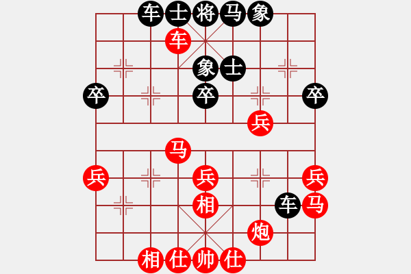 象棋棋譜圖片：初學(xué)者之一(9段)-和-醬蒜稀飯(5段) - 步數(shù)：40 