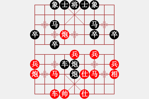 象棋棋譜圖片：軍營毛驢車測(cè)評(píng) ：海闊天空1-1先負(fù) 軍營毛驢車 1-1 - 步數(shù)：32 