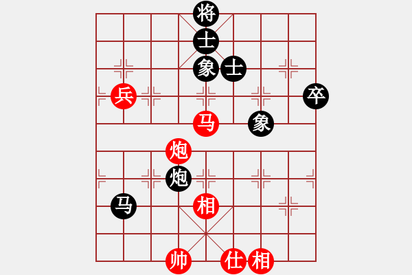 象棋棋譜圖片：下山王(天帝)-和-臺北市長(天帝) - 步數(shù)：100 