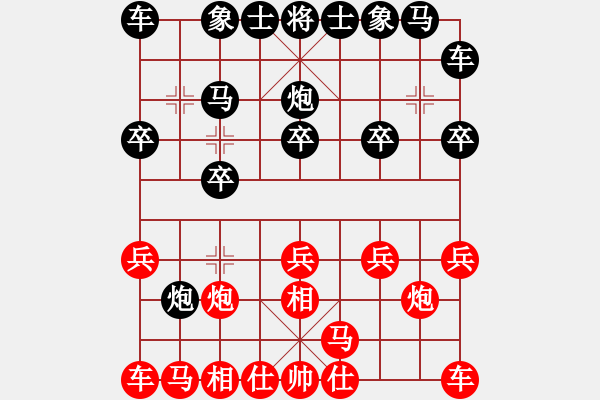 象棋棋譜圖片：左文靜 先勝 時(shí)鳳蘭 - 步數(shù)：10 