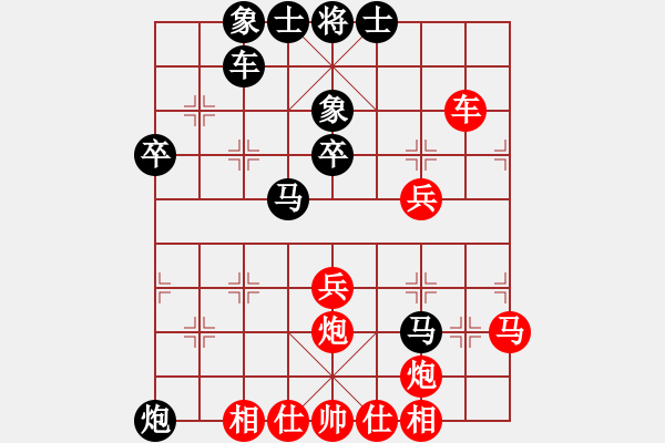 象棋棋譜圖片：天山中神通(9段)-和-龍虎霸測(cè)試(日帥)五七炮對(duì)屏風(fēng)馬進(jìn)７卒 紅左直車對(duì)黑右直車左炮過河 - 步數(shù)：60 