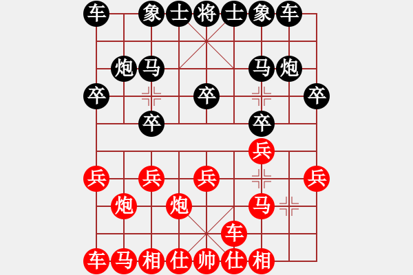 象棋棋譜圖片：onㄨlove[237250558]黑-VS-愛哭的女孩[1341976027]紅 - 步數(shù)：10 