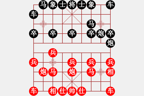 象棋棋譜圖片：左疊炮變例1 - 步數(shù)：10 