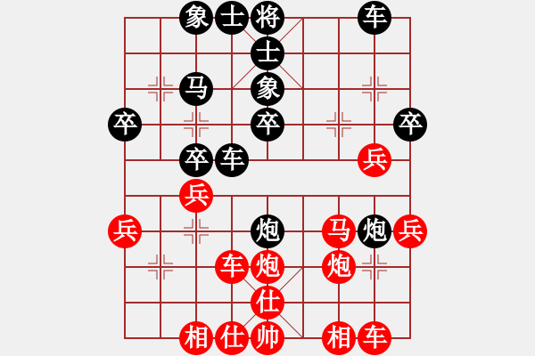 象棋棋譜圖片：簡(jiǎn)樸(3段)-和-欲擒故縱(2段) - 步數(shù)：30 