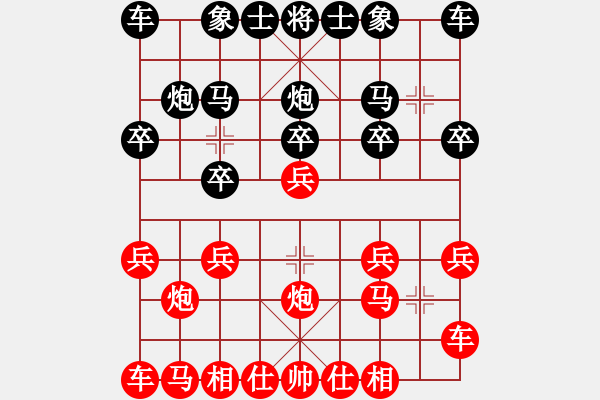 象棋棋譜圖片：橫才俊儒[292832991] -VS- 老周[918828968] - 步數(shù)：10 