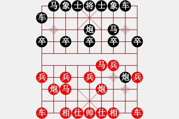 象棋棋譜圖片：一線之間[2633993492] -VS- 一寸山河一寸血[1379183469] - 步數(shù)：10 