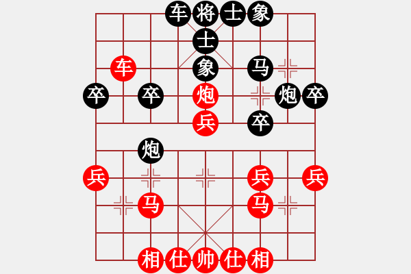 象棋棋譜圖片：崔海霞先勝三陽村夫業(yè)8-1（反宮馬） - 步數(shù)：30 