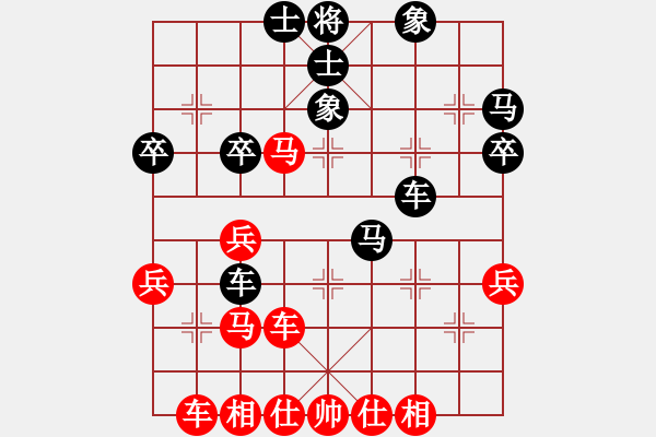象棋棋谱图片：王彩竹(2段)-胜-颍河沉钩(4段) - 步数：40 
