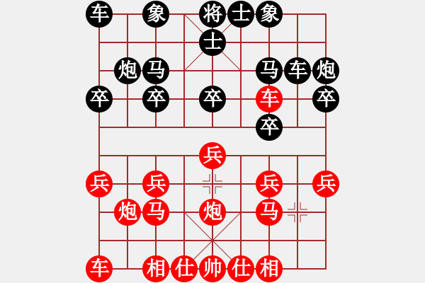 象棋棋譜圖片：《中炮直車(chē)盤(pán)頭馬對(duì)屏風(fēng)馬》C.1.3.高車(chē)保馬　紅起左橫車(chē) - 步數(shù)：0 