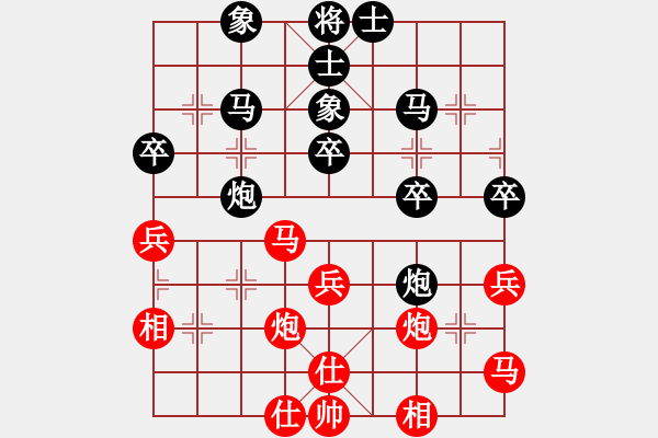 象棋棋譜圖片：飛云掌門(8級(jí))-和-山雞(3級(jí)) - 步數(shù)：40 