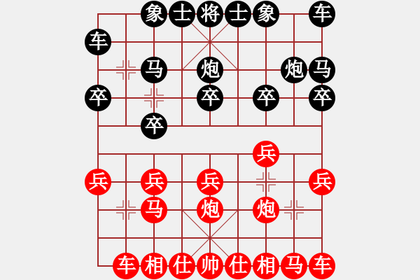 象棋棋譜圖片：1370局 D00- 順炮緩開車局-業(yè)天天Ai1-1(先負(fù))小蟲引擎23層 - 步數(shù)：10 