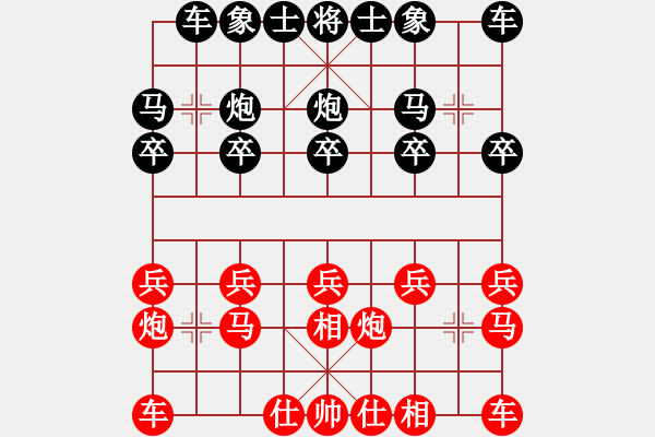 象棋棋譜圖片：空空0011[紅] -VS- bbboy002[黑] - 步數(shù)：10 