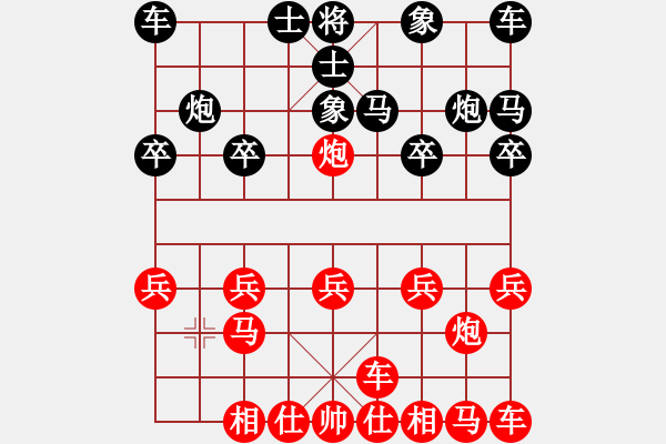 象棋棋譜圖片：橫才俊儒[紅] -VS- 吉祥財(cái)子[黑] - 步數(shù)：10 