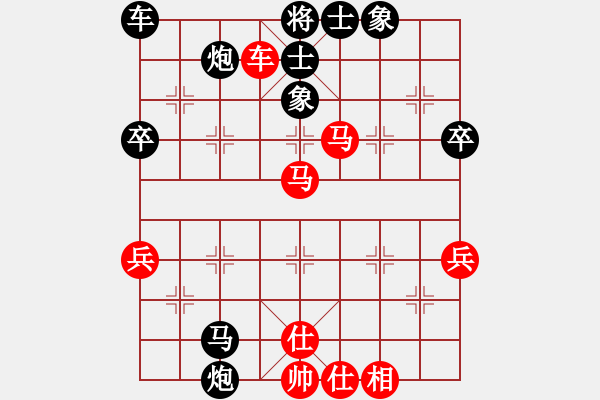 象棋棋譜圖片：中炮對(duì)屏風(fēng)馬兩頭蛇紅先補(bǔ)右士（旋風(fēng)V7.0先勝巫師業(yè)余級(jí)） - 步數(shù)：60 