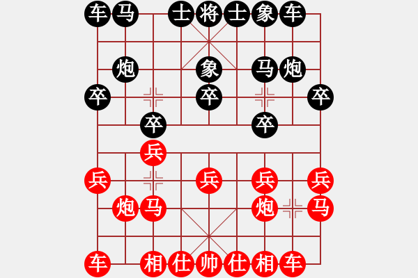 象棋棋谱图片：老崔(9段)-和-隐居弈士(9段) - 步数：10 