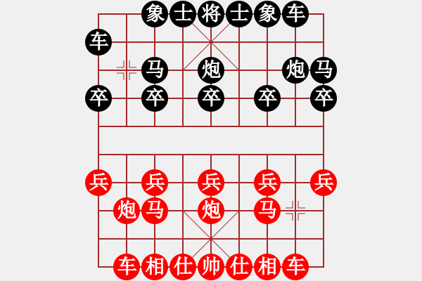 象棋棋譜圖片：帥鄉(xiāng)之步行者[紅] - 先負- SIMPLE[黑] - 步數(shù)：10 