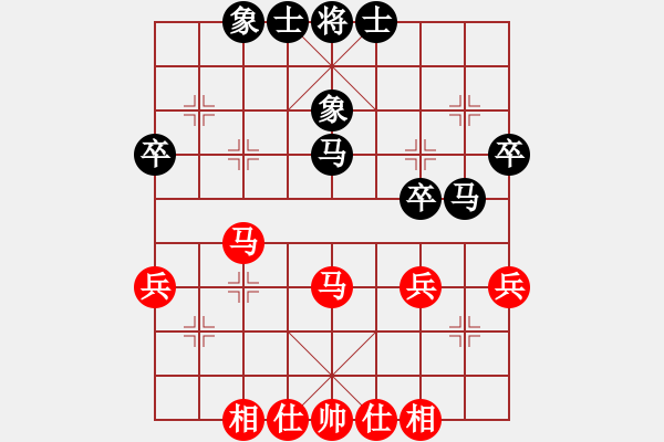 象棋棋譜圖片：廣東惠州華軒隊(duì) 朱琮思 和 上海金外灘隊(duì) 孫勇征 - 步數(shù)：40 