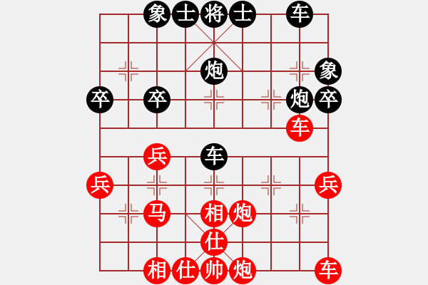 象棋棋譜圖片：逍遙樂[紅] -VS- 橫才俊儒[黑] - 步數(shù)：40 