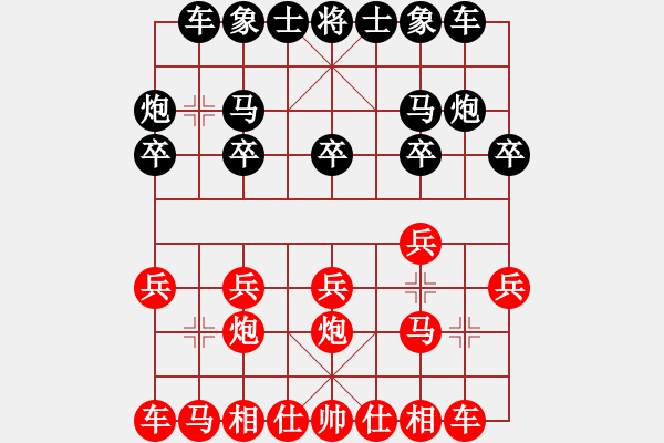 象棋棋譜圖片：云棋士 VS 象棋愛好者 - 步數(shù)：10 