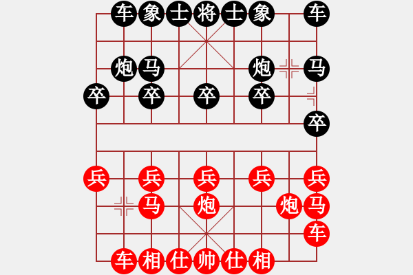 象棋棋譜圖片：弱雞(日帥)-和-鐵馬金戈(無(wú)上) - 步數(shù)：10 