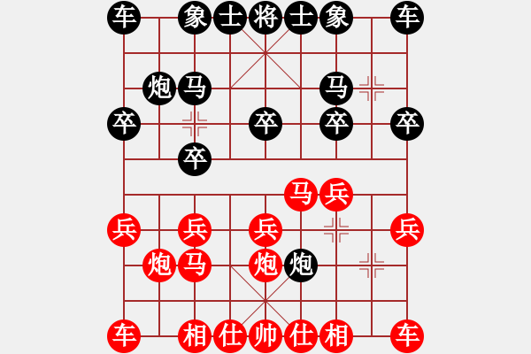 象棋棋谱图片：陈青婷 先负 张梅 - 步数：10 