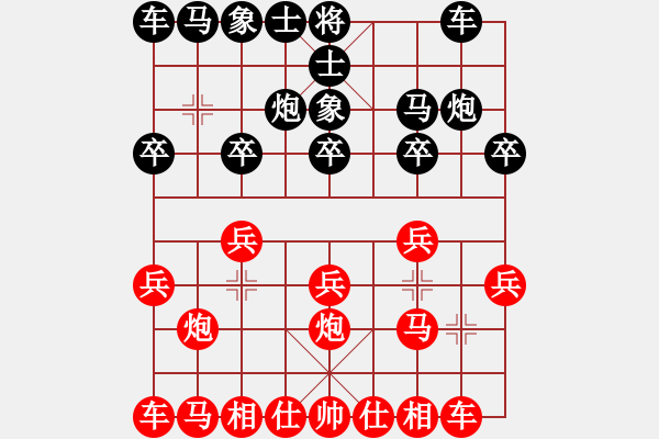 象棋棋譜圖片：于斯為盛（棋士2級）先勝陰強呀牟嘛好（棋士3級）202310061608.pgn - 步數：10 