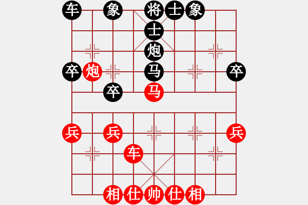 象棋棋譜圖片：心靜心境(3段)-負(fù)-水之陽(2段) - 步數(shù)：40 