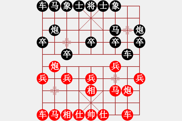 象棋棋譜圖片：天機(jī)老人[-](業(yè)余五級(jí)) 勝 4567890000[577410663](業(yè)余四級(jí)) - 步數(shù)：10 