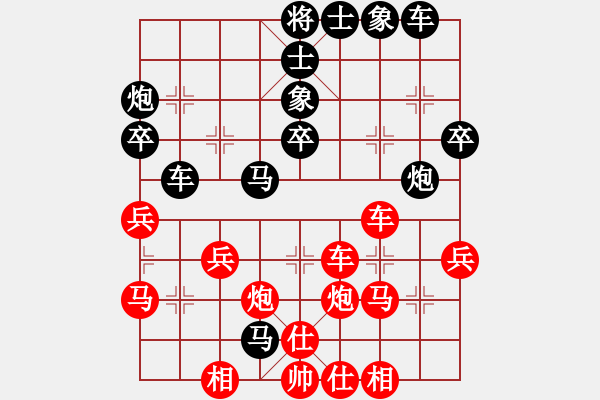 象棋棋譜圖片：棋天難勝(2段)-負(fù)-殺人如麻(9段)五七炮對屏風(fēng)馬進(jìn)７卒 紅左直車對黑右直車左炮過河 - 步數(shù)：40 