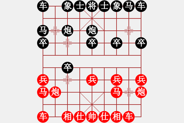 象棋棋譜圖片：葬心紅勝85735022【仙人指路對(duì)卒底炮】 - 步數(shù)：10 