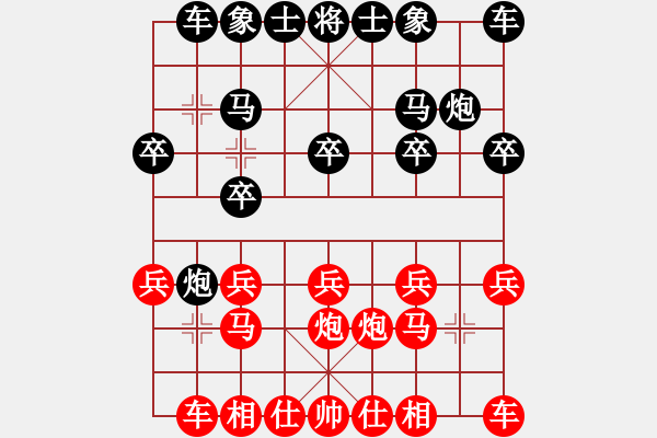 象棋棋譜圖片：1 - 步數(shù)：10 