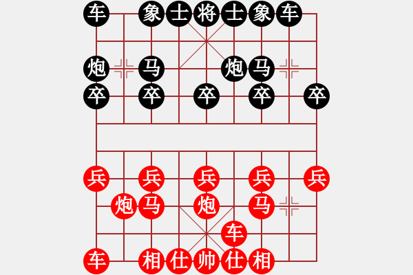 象棋棋譜圖片：《學(xué)習(xí)大師先手》中炮正馬右橫車(chē)破士角炮反宮馬左車(chē)巡河 - 步數(shù)：10 