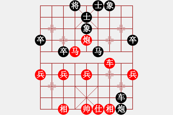 象棋棋譜圖片：玩家1對(duì)玩家2 - 步數(shù)：40 