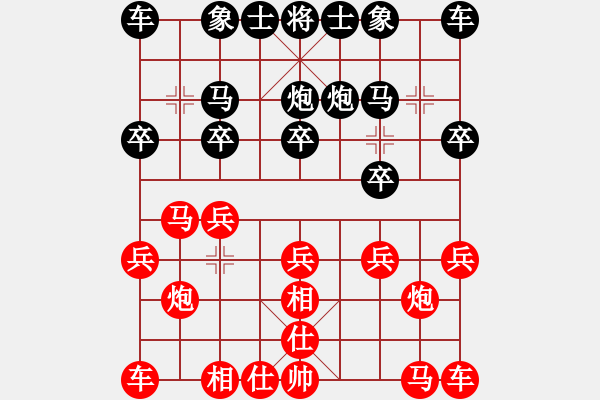 象棋棋谱图片：古剑残书(4段)-负-严老五(5段) - 步数：10 