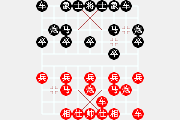 象棋棋譜圖片：中炮右橫車對屏風(fēng)馬 - 步數(shù)：10 