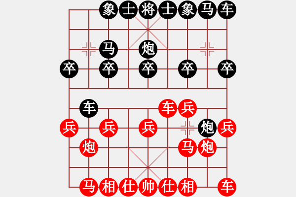 象棋棋谱图片：上海 欧中炮对单提马之红进八路炮对卒3进1 - 步数：10 