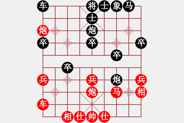 象棋棋譜圖片：黑河地鐵(2段)-和-tnzjy(5段) - 步數(shù)：30 