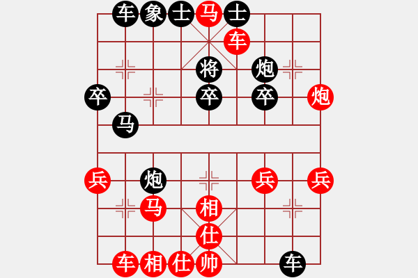 象棋棋譜圖片：棋牌霸主[紅] -VS- 大腦不好用[黑] - 步數(shù)：40 