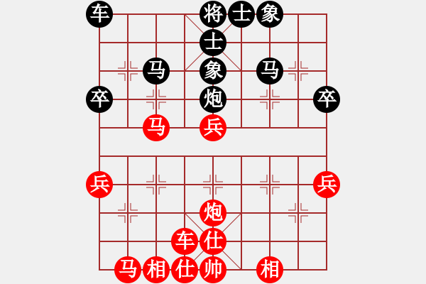 象棋棋譜圖片：愛拼才會贏[黑] -VS- 棋瘋子[紅] - 步數(shù)：40 