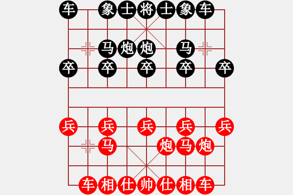 象棋棋譜圖片：1122334455[黑] -VS- ◆棋◆天鵝城主[紅] - 步數(shù)：10 