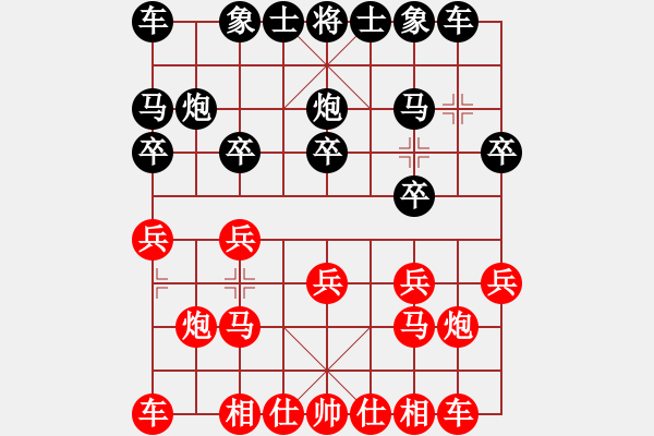 象棋棋譜圖片：棋家軍嬌嬌[1653323687] -VS- 楊尐桃[303971419] - 步數(shù)：10 