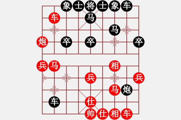 象棋棋譜圖片：中炮對(duì)屏風(fēng)馬左炮過(guò)河 - 步數(shù)：40 