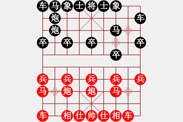 象棋棋譜圖片：6277局 B06-中炮對龜背炮-天天AI選手 紅先負 小蟲引擎23層 - 步數(shù)：10 