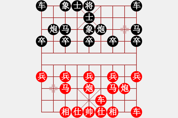 象棋棋譜圖片：橫才俊儒[紅] -VS- 海浪中的狼[黑] - 步數(shù)：10 