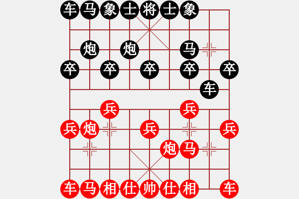 象棋棋谱图片：10届华宇杯7刘泉先和李晓刚 - 步数：10 