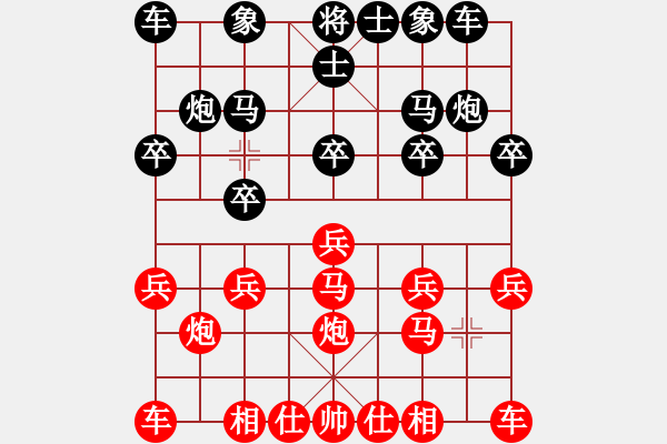 象棋棋譜圖片：過卒斬相 認輸過早：qzh13807252567[紅] -VS- 偏鋒炮王[黑] - 步數(shù)：10 