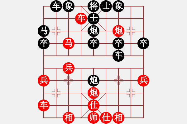 象棋棋譜圖片：順炮橫車先勝小馬：隨手挺兵送馬 錯(cuò)進(jìn)錯(cuò)出撈分 - 步數(shù)：25 